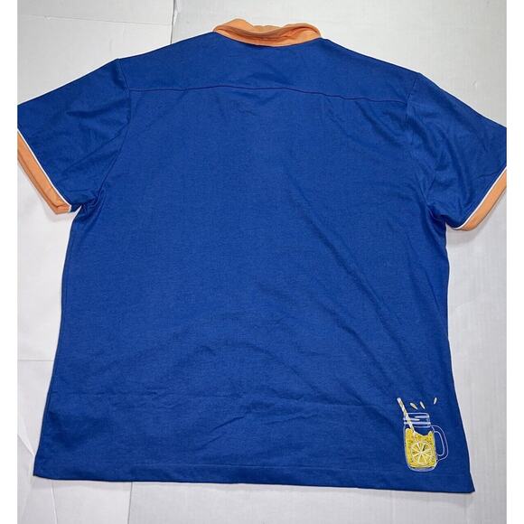 Knickerbocker Vintage Design Shirt Mens Size XXL Blue Lemon Tony Retro Button Up - Picture 12 of 16